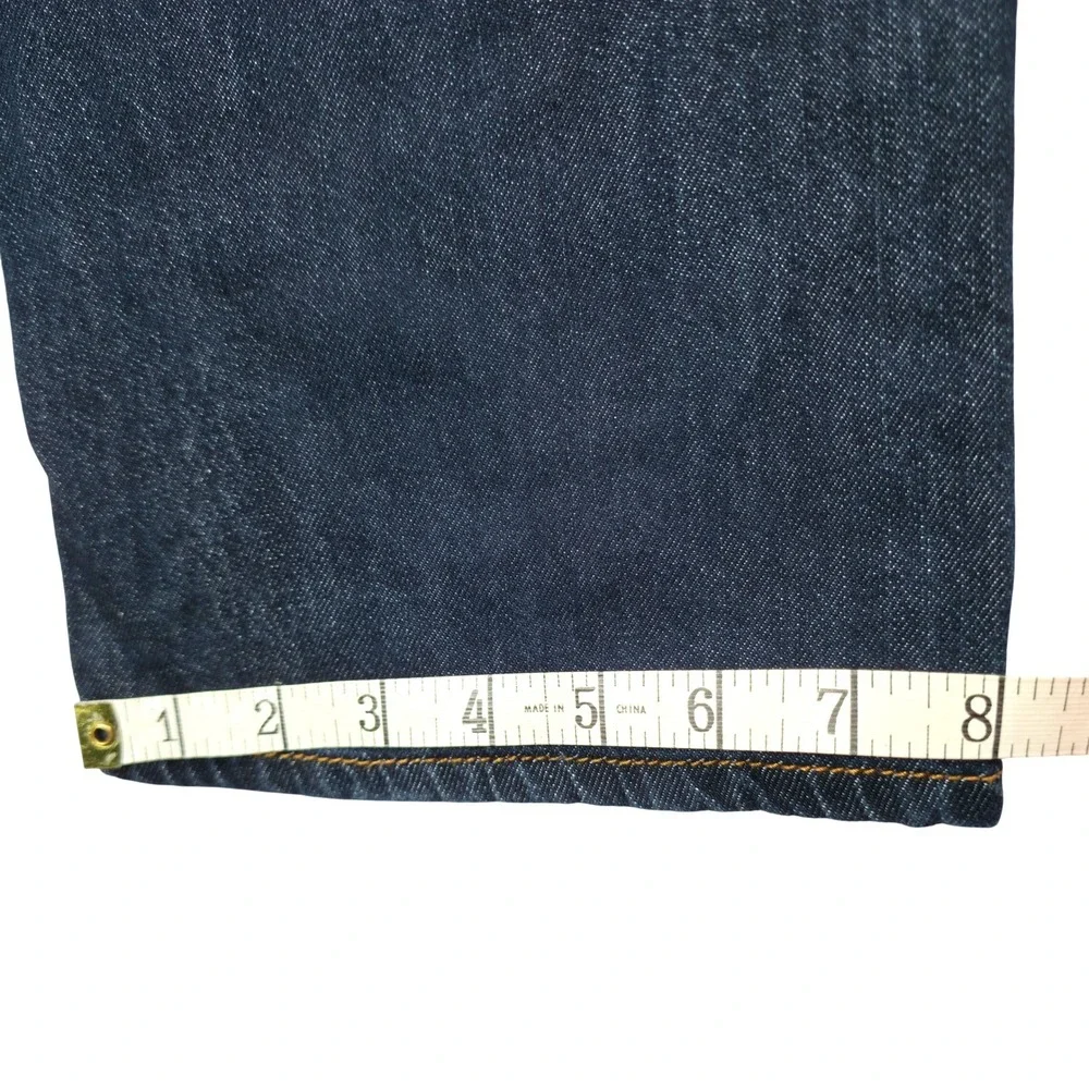 Volcom Solver Modern Straight Leg Jeans Mens 32 Dark Indigo Blue Denim Skate